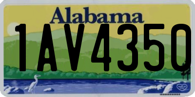 AL license plate 1AV4350
