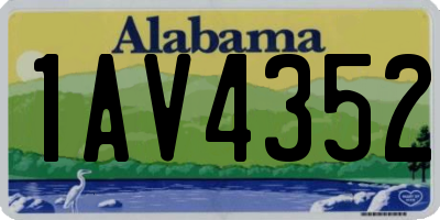 AL license plate 1AV4352
