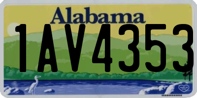 AL license plate 1AV4353