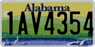 AL license plate 1AV4354