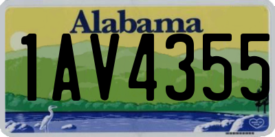 AL license plate 1AV4355