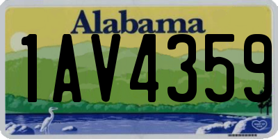 AL license plate 1AV4359