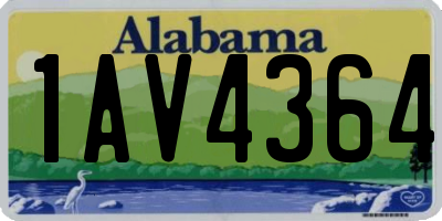 AL license plate 1AV4364