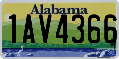 AL license plate 1AV4366