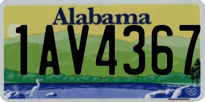 AL license plate 1AV4367