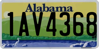 AL license plate 1AV4368