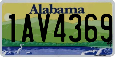 AL license plate 1AV4369