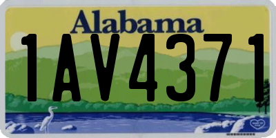 AL license plate 1AV4371