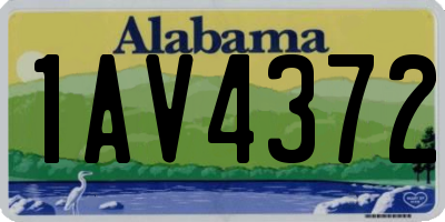 AL license plate 1AV4372
