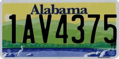 AL license plate 1AV4375