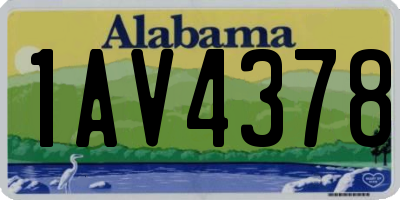 AL license plate 1AV4378