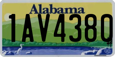 AL license plate 1AV4380