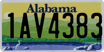 AL license plate 1AV4383