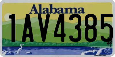 AL license plate 1AV4385