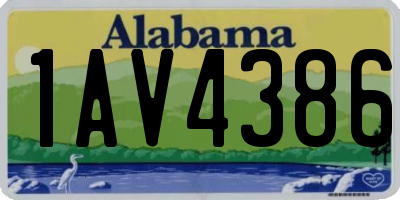 AL license plate 1AV4386