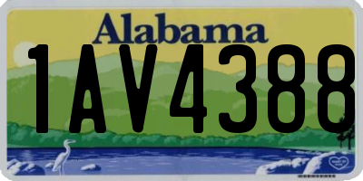 AL license plate 1AV4388