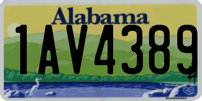 AL license plate 1AV4389
