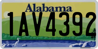 AL license plate 1AV4392