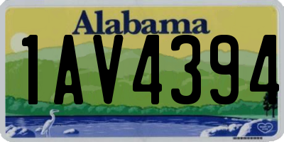 AL license plate 1AV4394