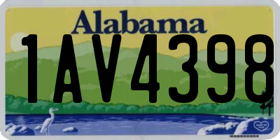 AL license plate 1AV4398