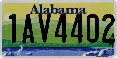 AL license plate 1AV4402
