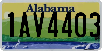AL license plate 1AV4403