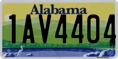 AL license plate 1AV4404
