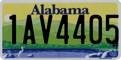 AL license plate 1AV4405