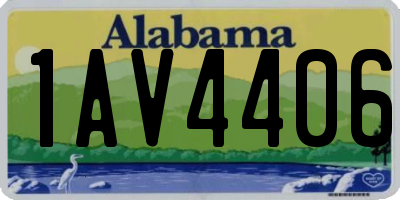 AL license plate 1AV4406