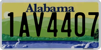 AL license plate 1AV4407