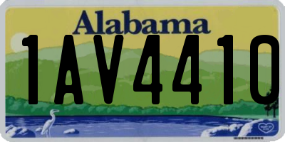 AL license plate 1AV4410