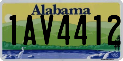 AL license plate 1AV4412