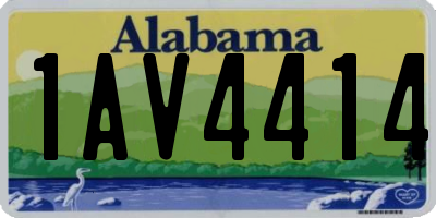 AL license plate 1AV4414