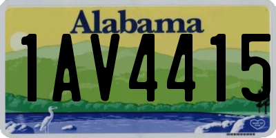 AL license plate 1AV4415