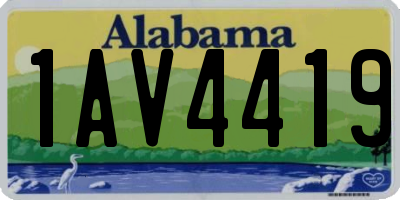 AL license plate 1AV4419