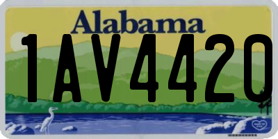 AL license plate 1AV4420