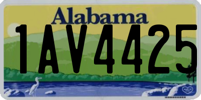 AL license plate 1AV4425