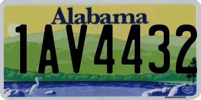 AL license plate 1AV4432