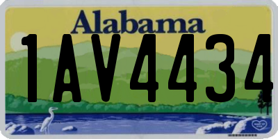 AL license plate 1AV4434