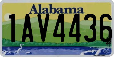 AL license plate 1AV4436