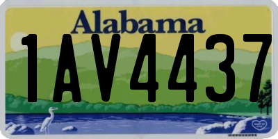 AL license plate 1AV4437