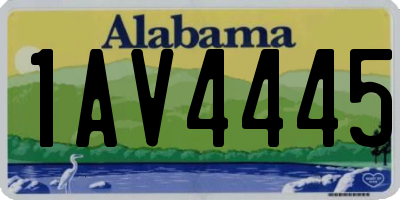 AL license plate 1AV4445