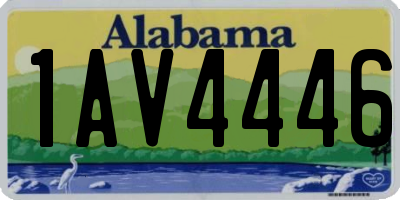 AL license plate 1AV4446