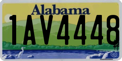 AL license plate 1AV4448