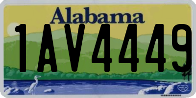 AL license plate 1AV4449