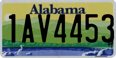 AL license plate 1AV4453