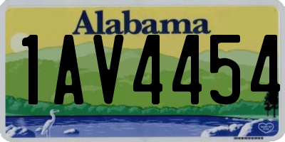 AL license plate 1AV4454