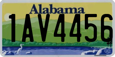 AL license plate 1AV4456