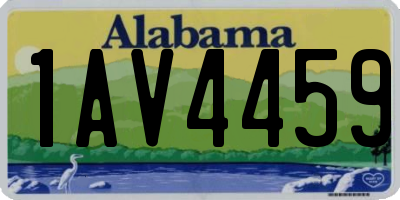 AL license plate 1AV4459