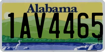 AL license plate 1AV4465